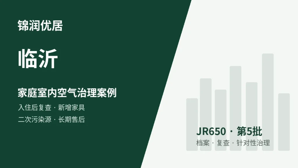 锦润优居临沂入住后复查 / 新增家具 / 二次污染源 / 长期售后型案例