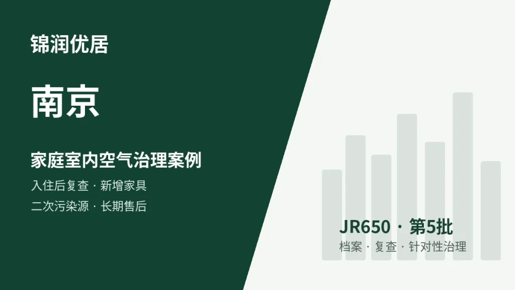 锦润优居南京入住后复查 / 新增家具 / 二次污染源 / 长期售后型案例