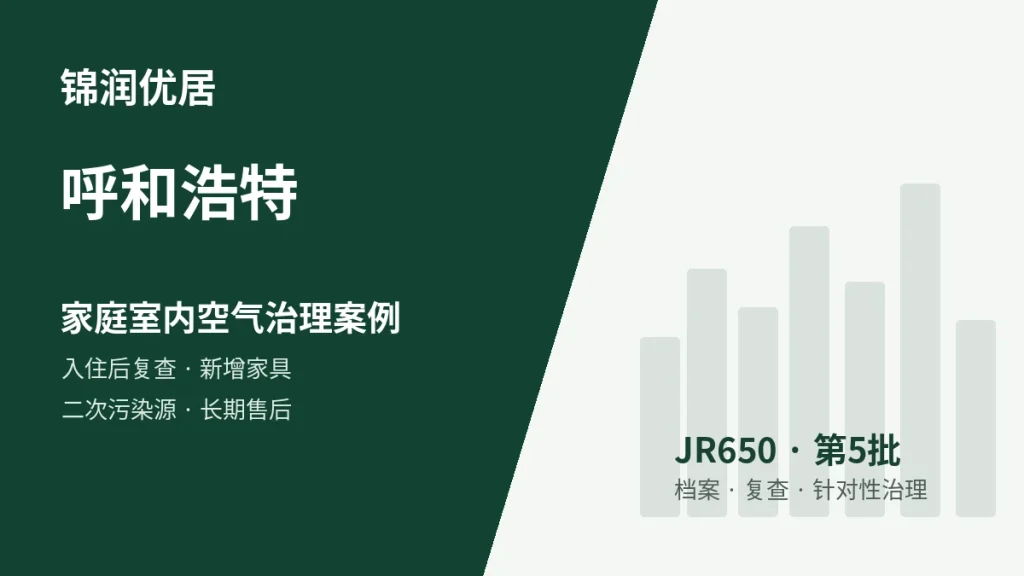 锦润优居呼和浩特入住后复查 / 新增家具 / 二次污染源 / 长期售后型案例