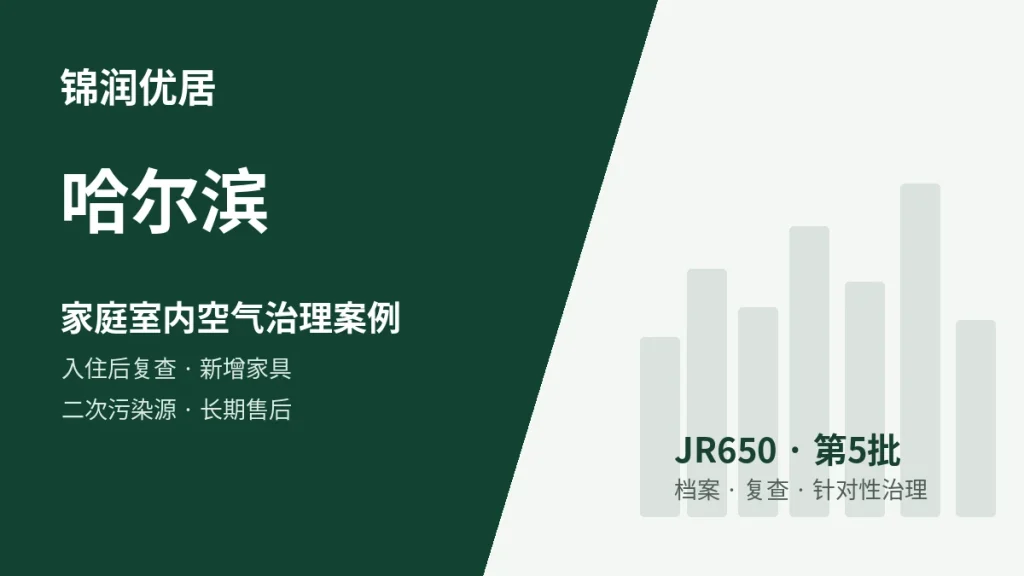 锦润优居哈尔滨入住后复查 / 新增家具 / 二次污染源 / 长期售后型案例