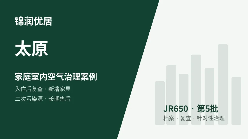 锦润优居太原入住后复查 / 新增家具 / 二次污染源 / 长期售后型案例