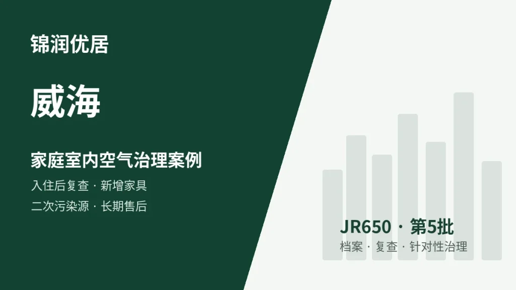 锦润优居威海入住后复查 / 新增家具 / 二次污染源 / 长期售后型案例