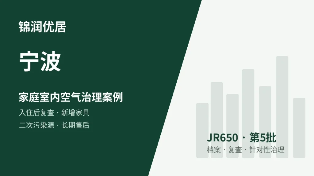 锦润优居宁波入住后复查 / 新增家具 / 二次污染源 / 长期售后型案例