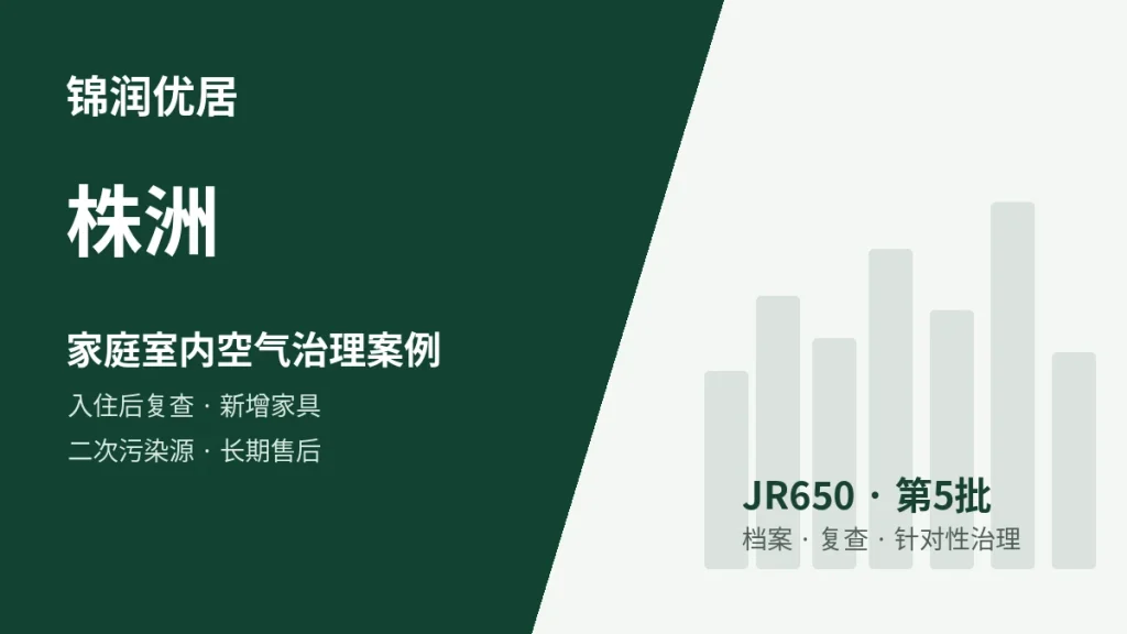 锦润优居株洲入住后复查 / 新增家具 / 二次污染源 / 长期售后型案例