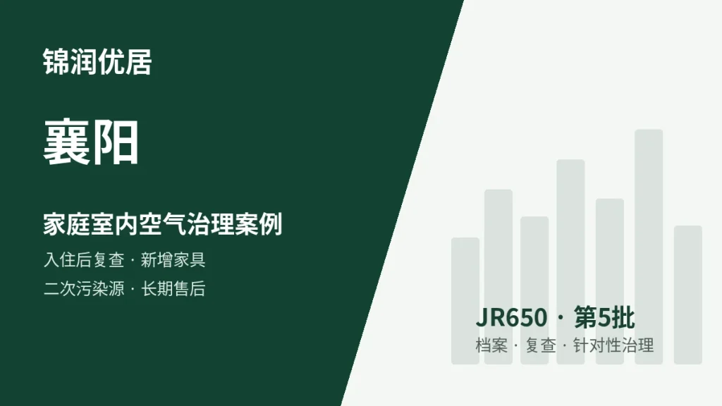 锦润优居襄阳入住后复查 / 新增家具 / 二次污染源 / 长期售后型案例