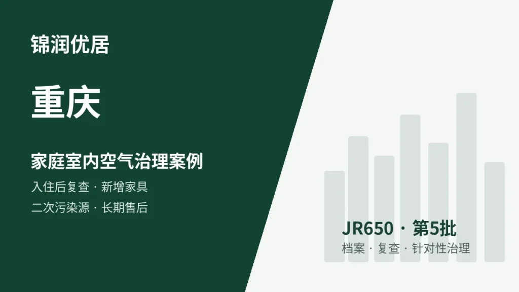 锦润优居重庆入住后复查 / 新增家具 / 二次污染源 / 长期售后型案例