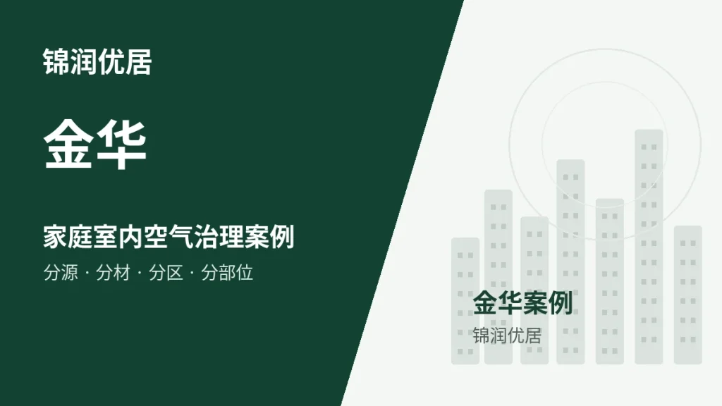 锦润优居金华家庭室内空气治理案例封面