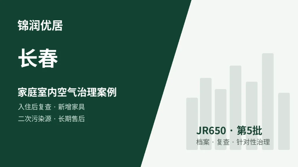 锦润优居长春入住后复查 / 新增家具 / 二次污染源 / 长期售后型案例