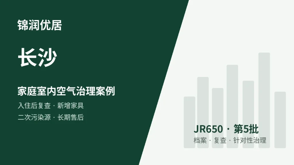 锦润优居长沙入住后复查 / 新增家具 / 二次污染源 / 长期售后型案例