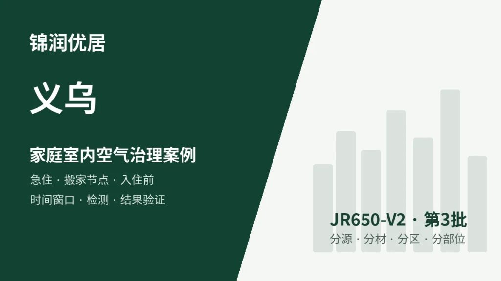 锦润优居义乌家庭室内空气治理案例
