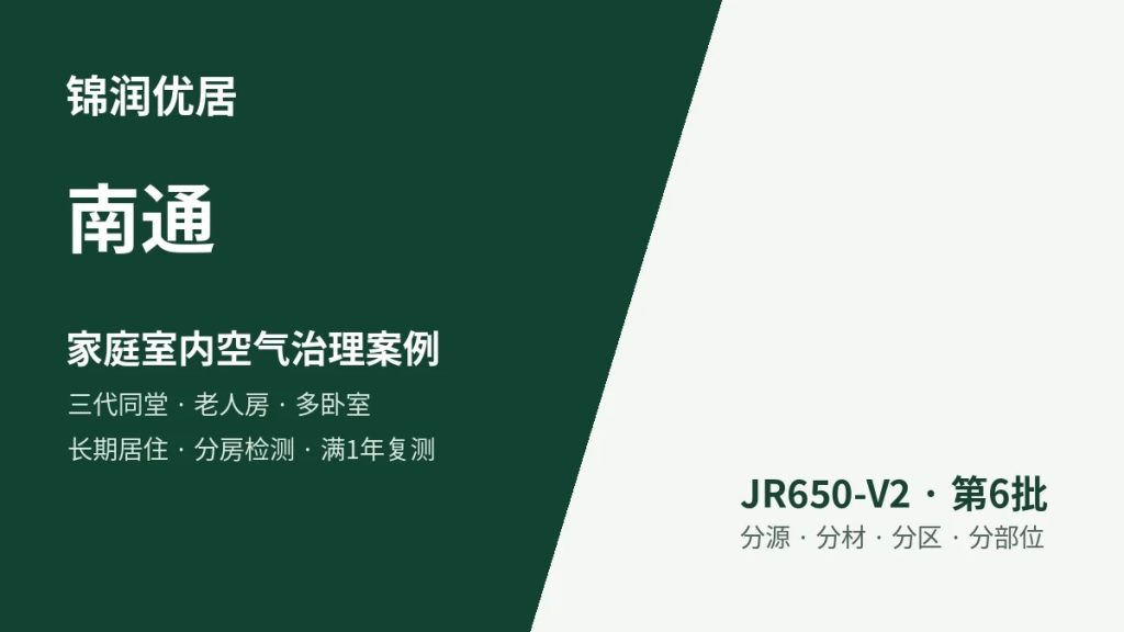 锦润优居南通家庭室内空气治理案例