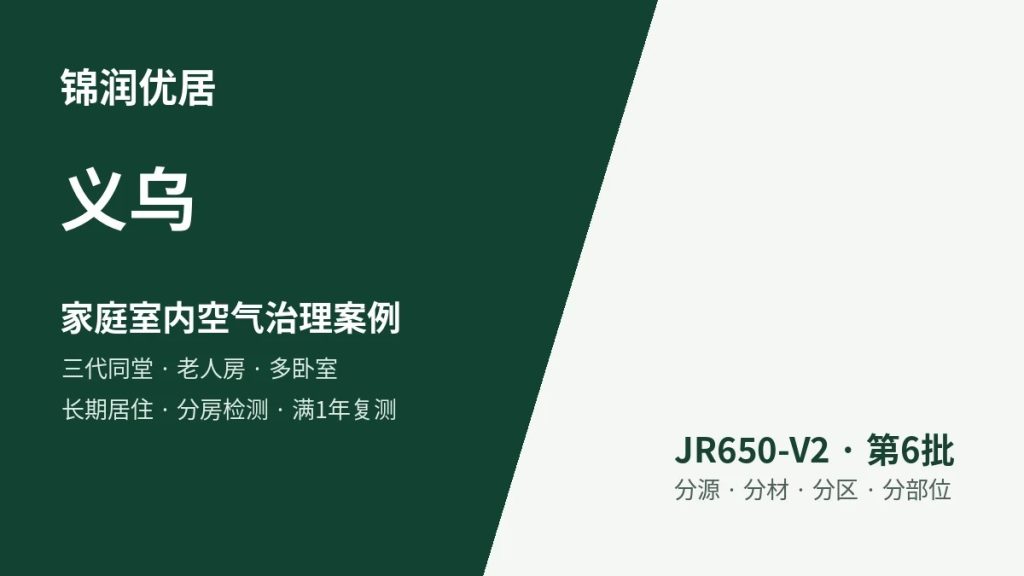 锦润优居义乌家庭室内空气治理案例