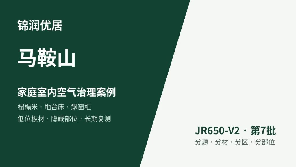 锦润优居马鞍山家庭室内空气治理案例